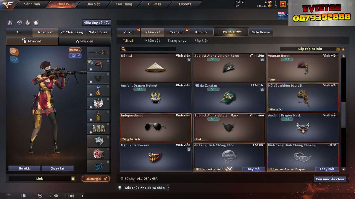 shop acc cf uy tin gia re